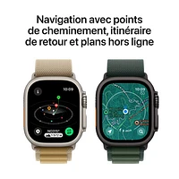 Apple Watch Ultra 2 (GPS + cellulaire) avec boîtier de 49 mm en titane naturel et bracelet océan marine