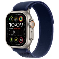 Apple Watch Ultra 2 (GPS + cellulaire) avec boîtier de 49 mm en titane naturel et bracelet sentier bleu