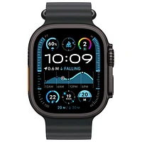 Apple Watch Ultra 2 (GPS + cellulaire) avec boîtier de 49 mm en titane noir et bracelet océan noir