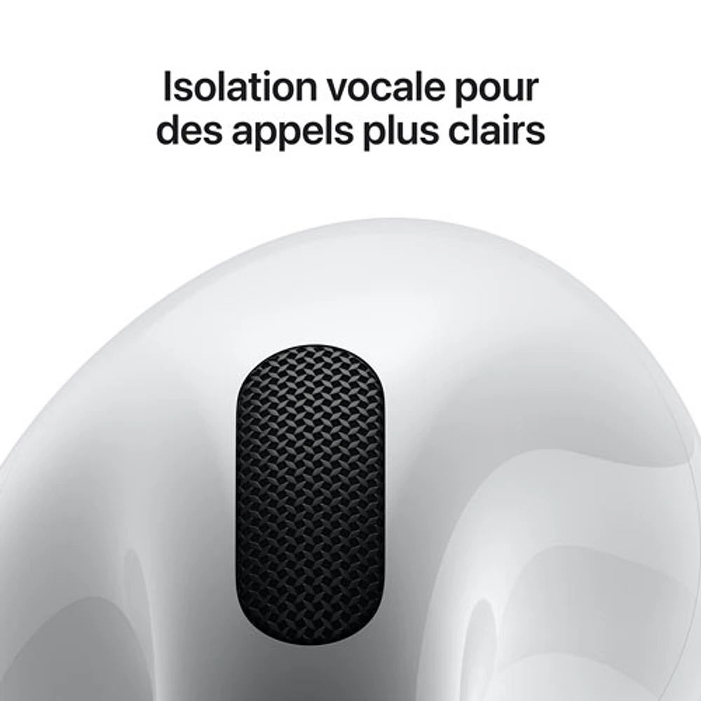 Écouteurs boutons 100 % sans fil AirPods 4 d'Apple avec étui de chargement USB-C