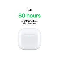 Écouteurs boutons 100 % sans fil à suppression active du bruit AirPods 4 d'Apple avec étui de chargement USB-C