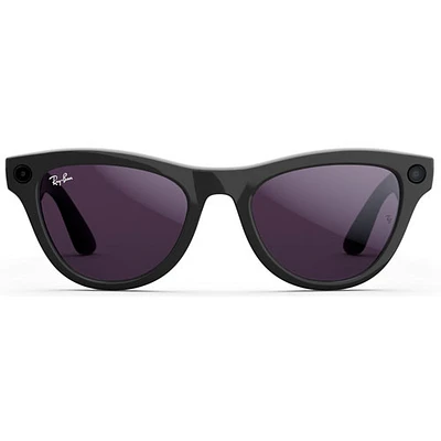 Ray-Ban | Meta Skyler Glasses with AI, Photo, Video, Audio & Messaging - Shiny Black/Clear to Amethyst Transitions