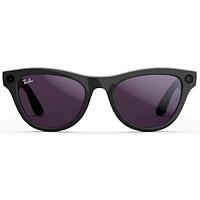 Ray-Ban | Meta Skyler Glasses with AI, Photo, Video, Audio & Messaging - Shiny Black/Clear to Amethyst Transitions