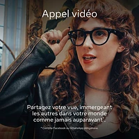 Lunettes Skyler de Ray-Ban | Meta avec IA, photo, vidéo, audio et messagerie - Transitions noir mat/transparent à améthyste