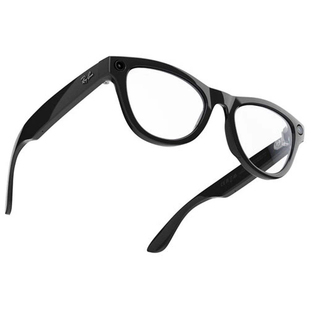 Ray-Ban | Meta Skyler Glasses with AI, Photo, Video, Audio & Messaging - Shiny Black/Clear to Amethyst Transitions