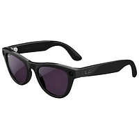 Ray-Ban | Meta Skyler Smart Glasses with AI, Photo, Video, Audio & Messaging - Shiny Black/Clear to Amethyst Transitions