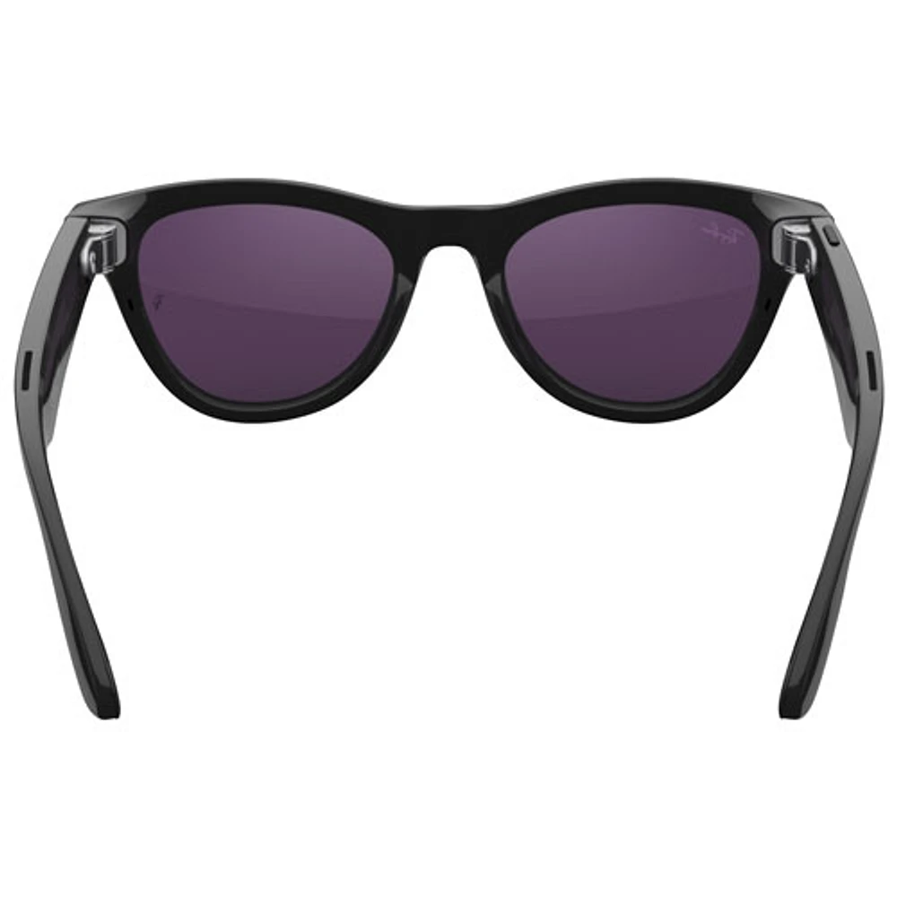 Ray-Ban | Meta Skyler Smart Glasses with AI, Photo, Video, Audio & Messaging - Shiny Black/Clear to Amethyst Transitions