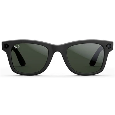 Ray-Ban | Meta Wayfarer Smart Glasses with AI, Photo, Video, Audio & Messaging - Matte Black/Clear to Graphite Green Transitions