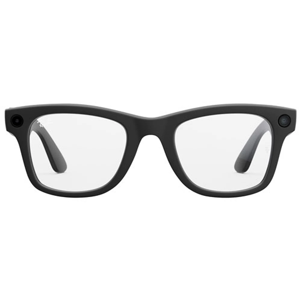 Ray-Ban | Meta Wayfarer Smart Glasses with AI, Photo, Video, Audio & Messaging - Matte Black/Clear to Graphite Green Transitions