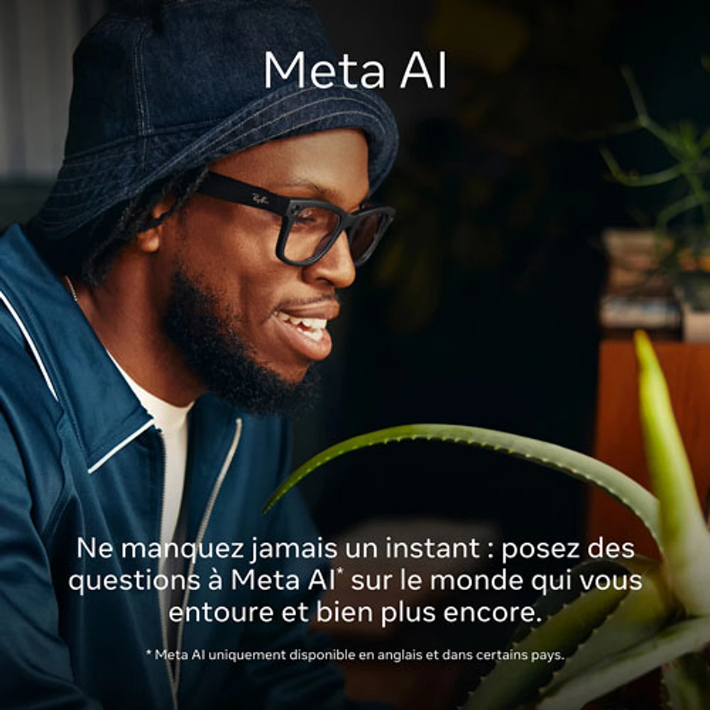 Lunettes Wayfarer de Ray-Ban | Meta avec IA, photo, vidéo, audio et messagerie - Transitions noir mat/transparent à graphite vert