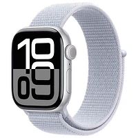 Apple Watch Series 10 (GPS) 42mm Silver Aluminum Case with Blue Cloud Sport Loop