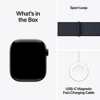 Apple Watch Series 10 (GPS) 42mm Jet Black Aluminum Case with Ink Sport Loop