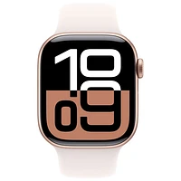 Apple Watch Series 10 (GPS) 42mm Rose Gold Aluminum Case with Light Blush Sport Band