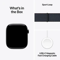 Apple Watch Series 10 (GPS) 46mm Jet Black Aluminum Case with Ink Sport Loop