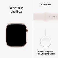 Apple Watch Series 10 (GPS) 46mm Rose Gold Aluminum Case with Light Blush Sport Band