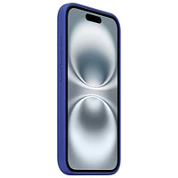 Étui rigide ajusté en silicone avec MagSafe d'Apple pour iPhone 16 - Bleu outremer