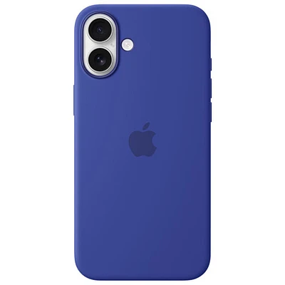 Étui rigide ajusté en silicone avec MagSafe d'Apple pour iPhone 16 Plus - Bleu outremer