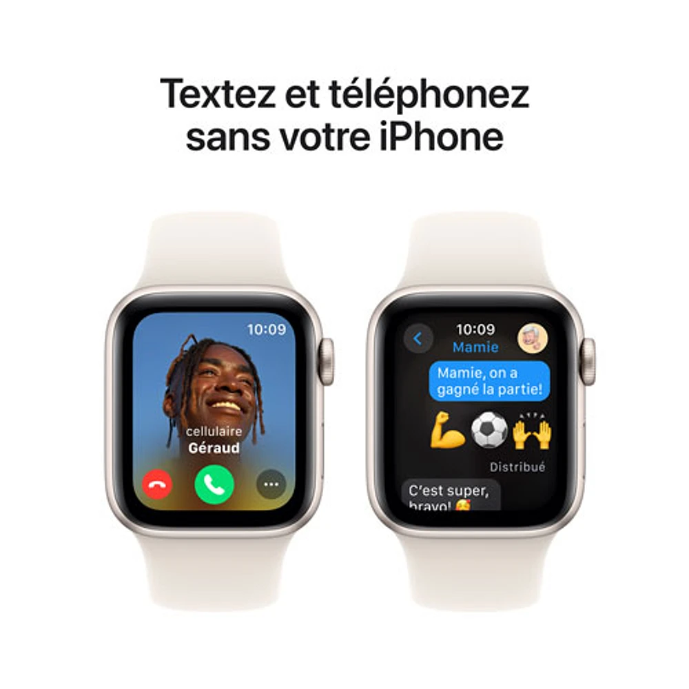 Apple Watch SE (GPS) de mm avec boîtier en aluminium et bracelet sport comète