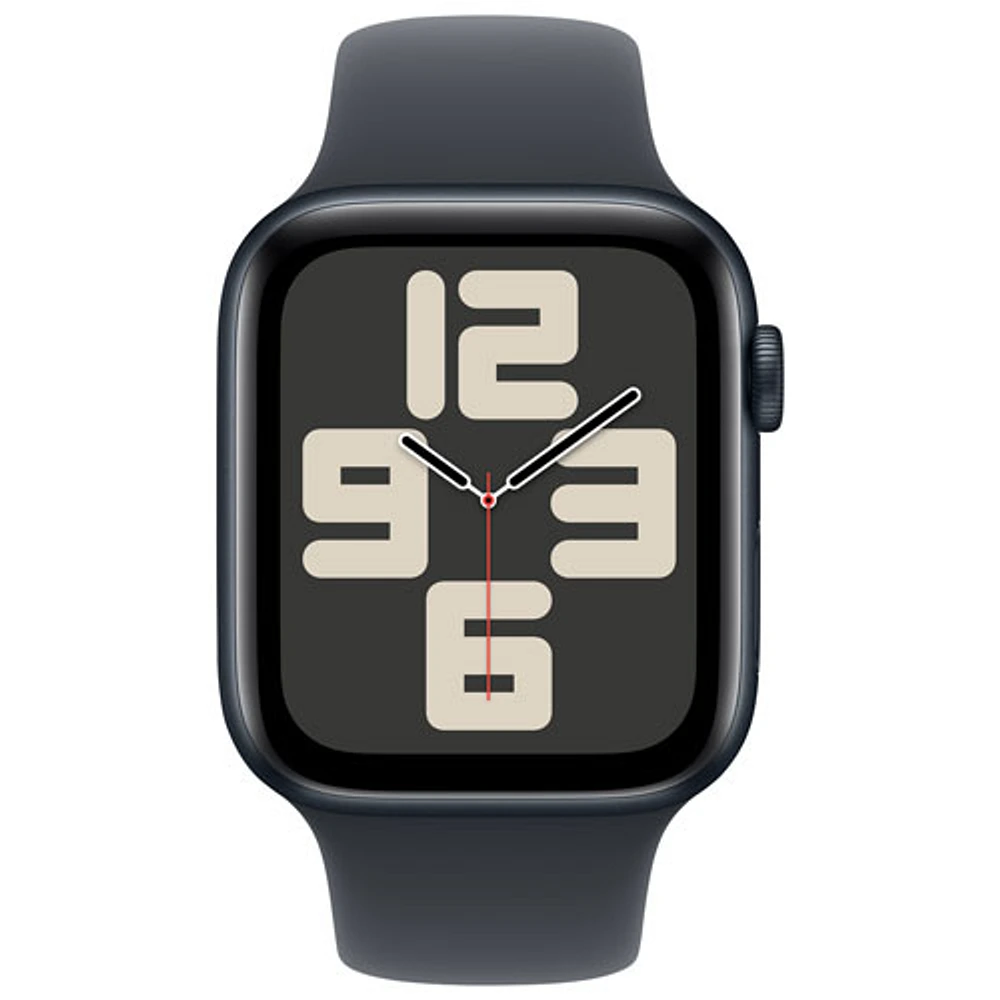 Apple Watch SE (GPS) avec boîtier de mm en aluminium minuit et bracelet sport minuit