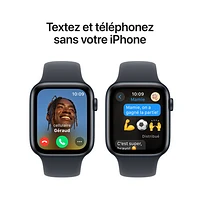 Apple Watch SE (GPS) avec boîtier de mm en aluminium minuit et bracelet sport minuit