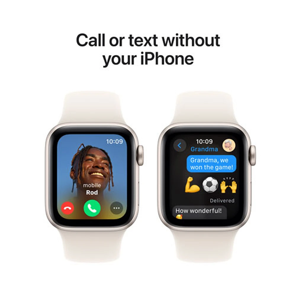 Apple Watch SE (GPS) 40mm Starlight Aluminum Case with Starlight Sport Band - Small/Medium