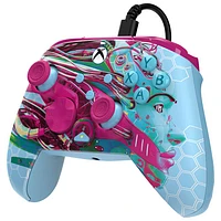 Manette avec fil REMATCH Glow de PDP pour Xbox Series X|S/Xbox One/PC - Android Dreams
