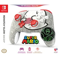 PDP REMATCH Glow Wireless Controller for Switch - Boo Hoo