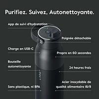 LARQ PureVis 2 680ml (23oz.) Self-Cleaning Insulated Stainless Steel Water Bottle with Smart Sensor