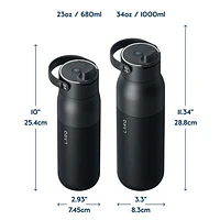 LARQ PureVis 2 680ml (23oz.) Self-Cleaning Insulated Stainless Steel Water Bottle with Smart Sensor