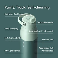 LARQ PureVis 2 1L (34oz.) Self-Cleaning Insulated Stainless Steel Water Bottle with Smart Sensor