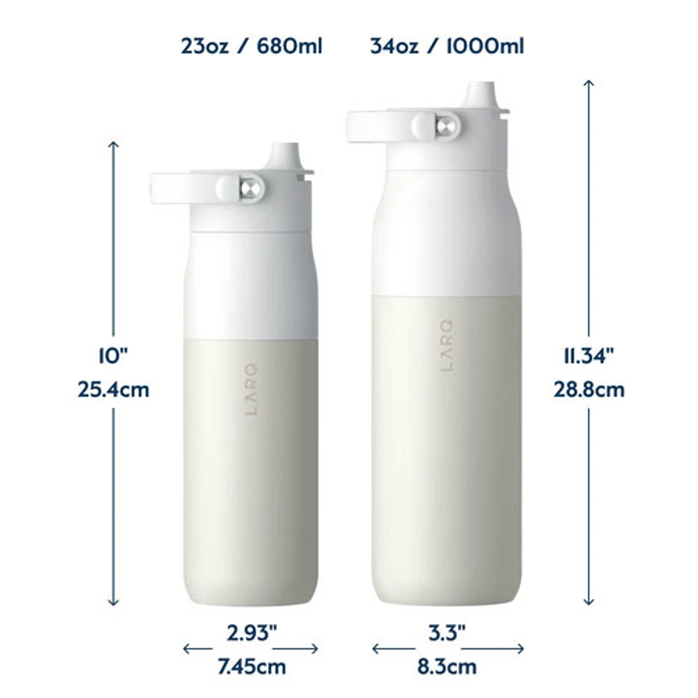 LARQ PureVis 2 1L (34oz.) Self-Cleaning Insulated Stainless Steel Water Bottle with Smart Sensor