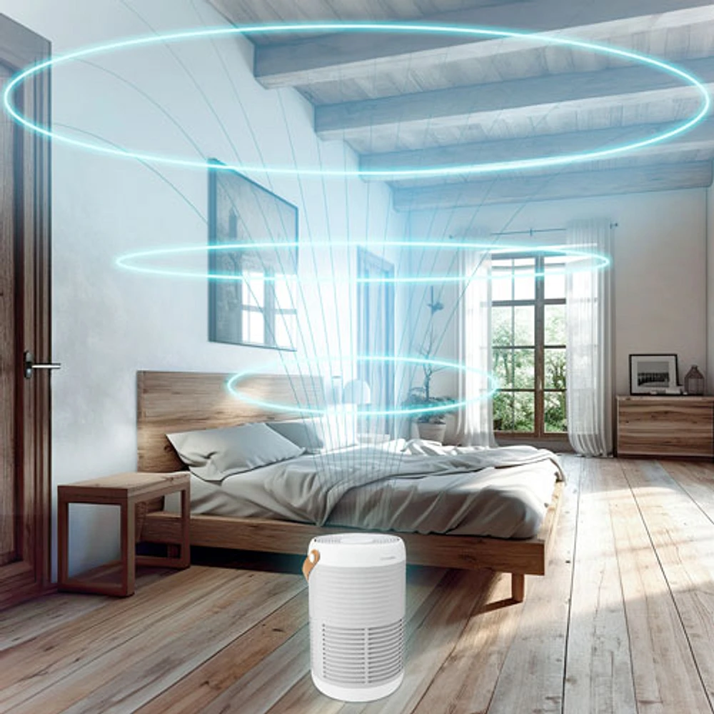 Purificateur d'air intelligent 3-en-1 TotalClean T100 de HoMedics avec filtre HEPA