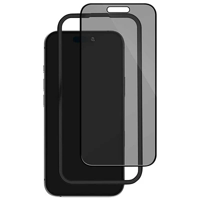 Protecteur d'écran en verre trempé à filtre de confidentialité de Blu Element avec trousse d'installation pour iPhone 16 Plus