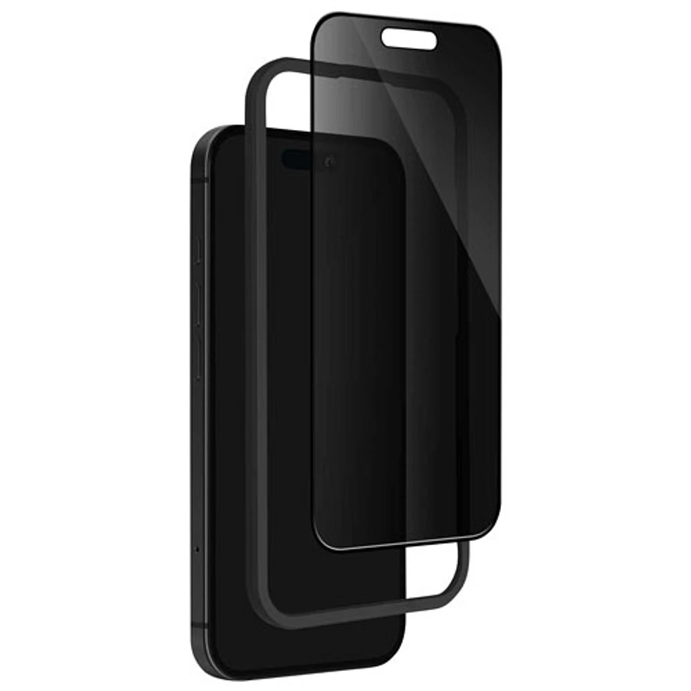 Protecteur d'écran en verre trempé à filtre de confidentialité de Blu Element avec trousse d'installation pour iPhone 16 Plus