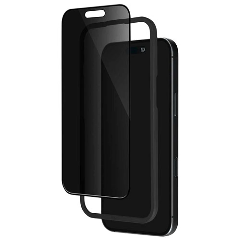 Protecteur d'écran en verre trempé à filtre de confidentialité de Blu Element avec trousse d'installation pour iPhone 16 Plus