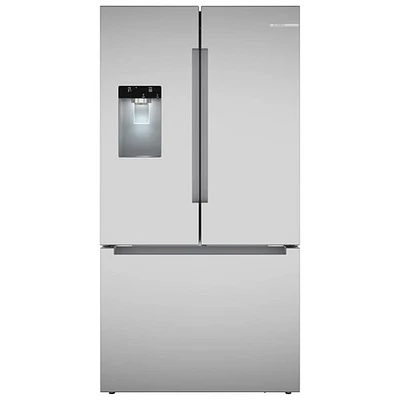 Réfrigérateur 2 portes 26 pi³ 36 po à distributeur d'eau et de glaçons de Bosch (B36FD10ENS) - Inox