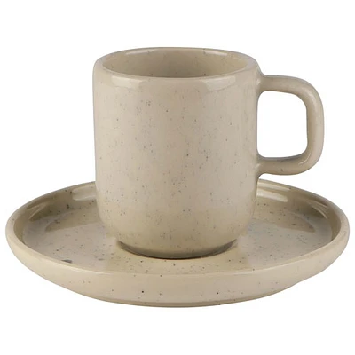 Tasse à espresso et soucoupe en grès Uno de Mesa Ceramics - 2 pièces