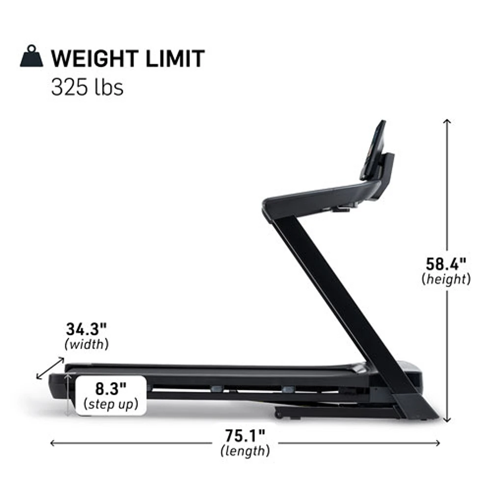 NordicTrack T Series 10 Treadmill with 10" Tilting Touchscreen Display