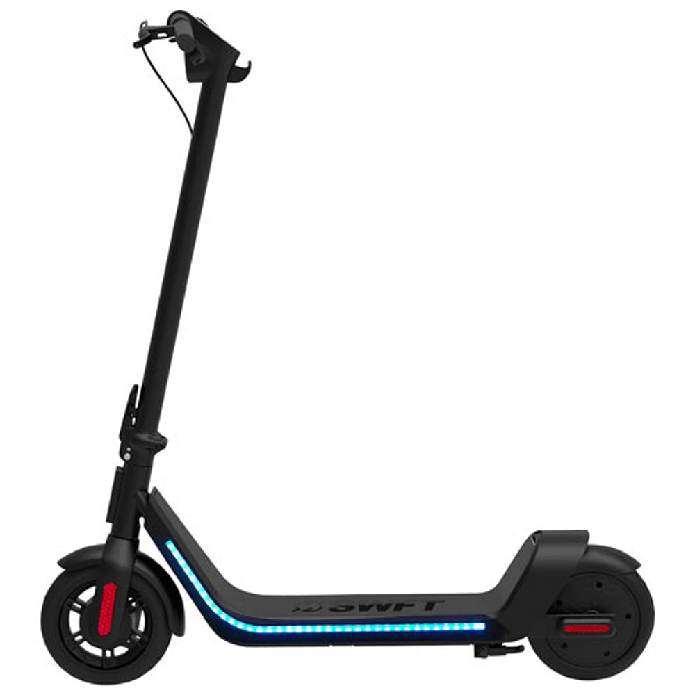 SWFT EX1 Electric Scooter with Safety Lights (250W Motor/ 20km Range/ 25km/h Top Speed) - Black - Only at Best Buy