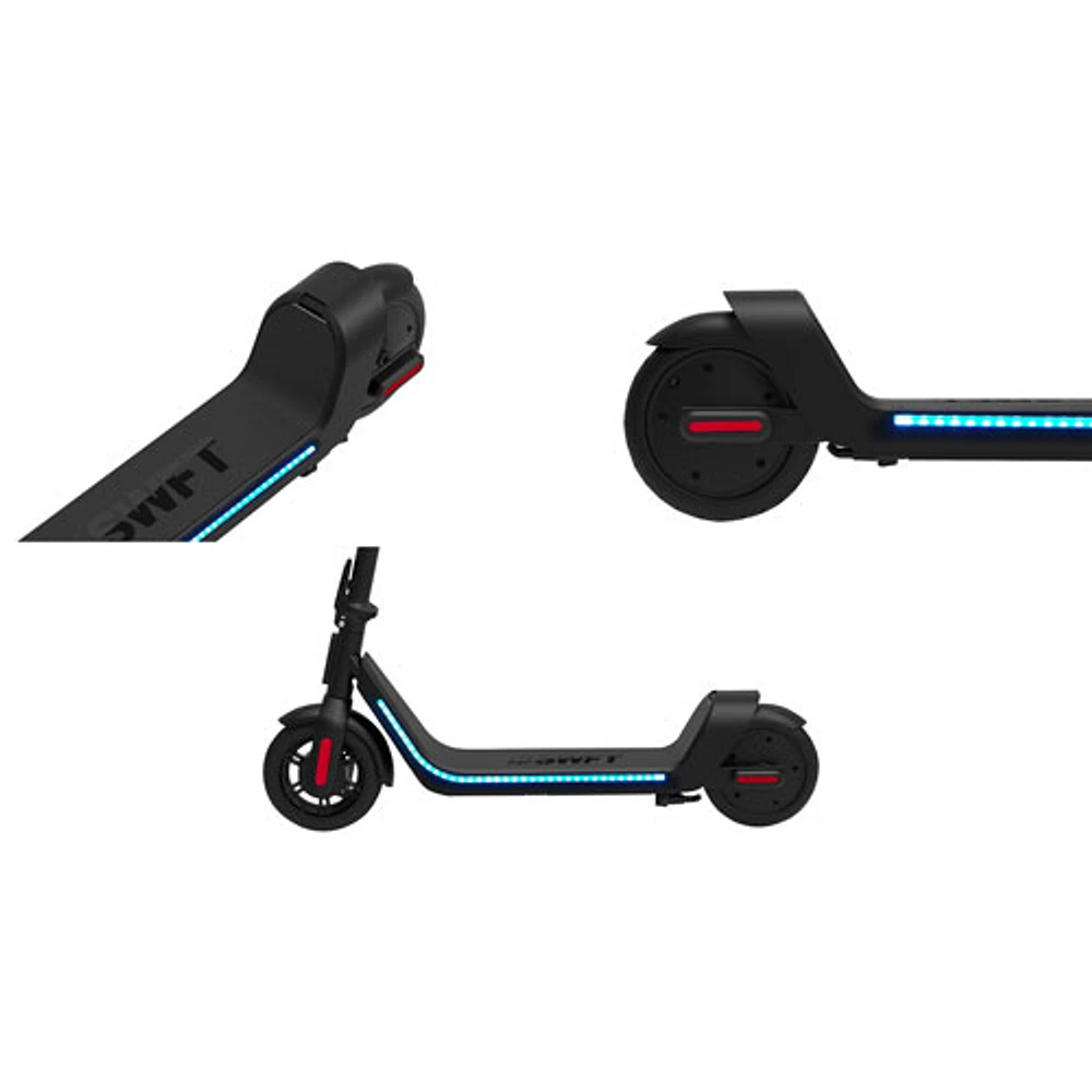 SWFT EX1 Electric Scooter with Safety Lights (250W Motor/ 20km Range/ 25km/h Top Speed) - Black - Only at Best Buy