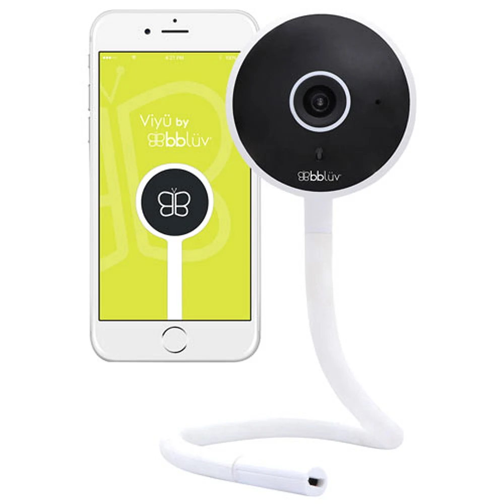 Interphone de surveillance vidéo HD Wi-Fi Viyu de bbluv avec vision nocturne et zoom