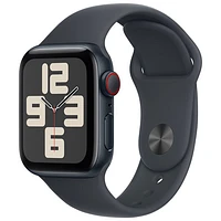 Apple Watch SE (GPS + Cellular) 40mm Midnight Aluminum Case with Midnight Sport Band - Small/Medium