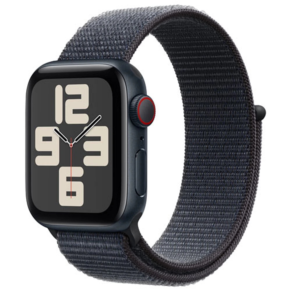 Apple Watch SE (GPS + Cellular) 40mm Midnight Aluminum Case with Ink Sport Loop