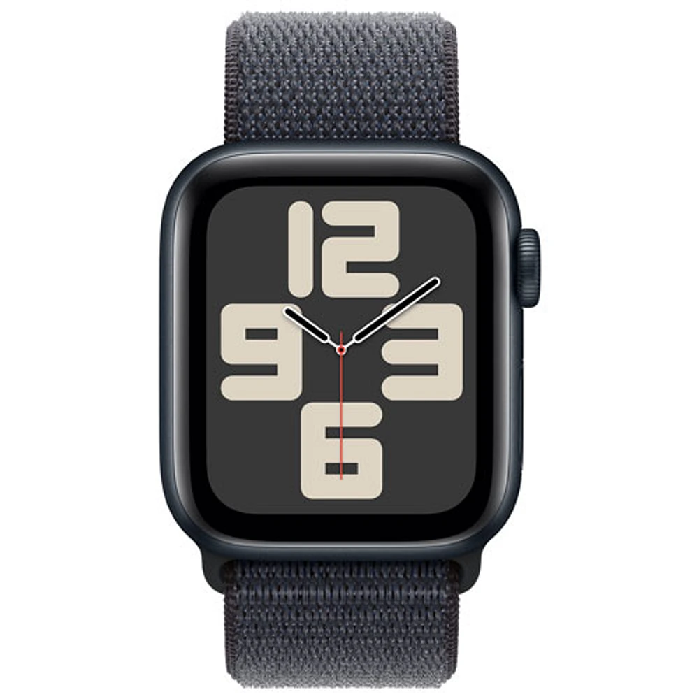 Apple Watch SE (GPS + Cellular) 40mm Midnight Aluminum Case with Ink Sport Loop