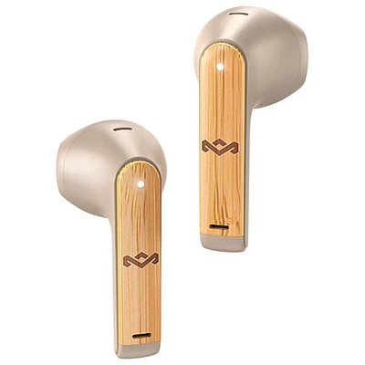 Écouteurs boutons 100 % sans fil à isolation sonore Zion de House Of Marley - Crème