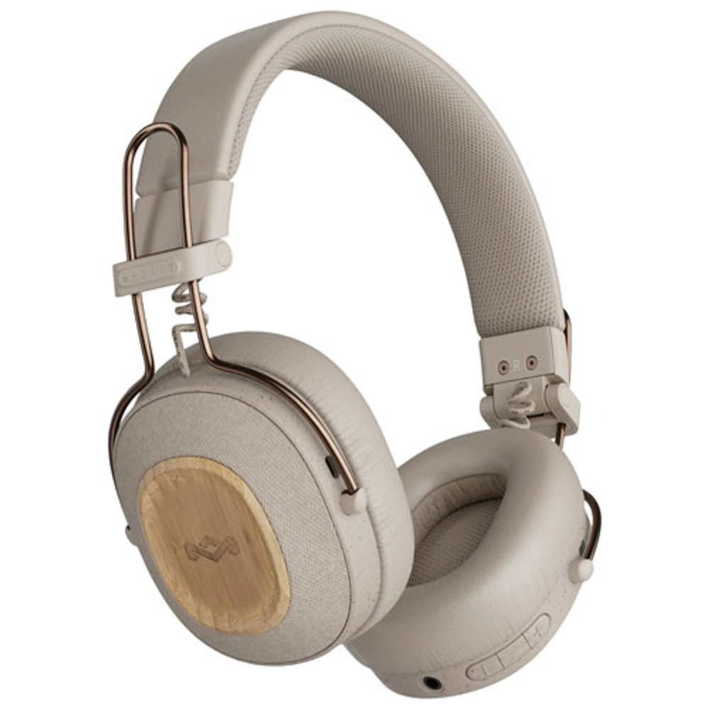 House Of Marley Positive Vibration Riddim On-Ear Sound Isolating Bluetooth Headphones - Cream