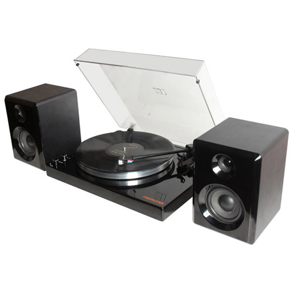 Memorex MX-TT120 Belt Drive Bluetooth Turntable & Stereo Shelf Speakers - Pair - Only at Best Buy