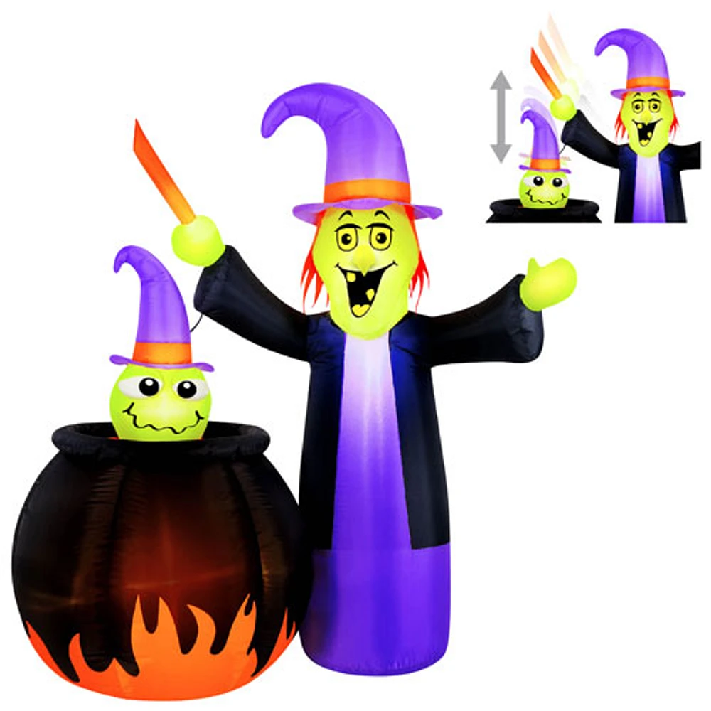 Occasions Halloween 1.52m (5ft.) Inflatable Animated Witch with Cauldron