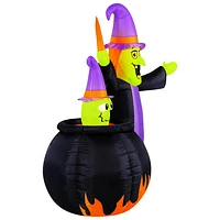 Occasions Halloween 1.52m (5ft.) Inflatable Animated Witch with Cauldron