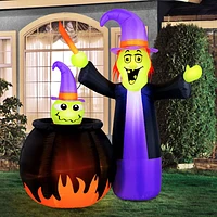 Occasions Halloween 1.52m (5ft.) Inflatable Animated Witch with Cauldron